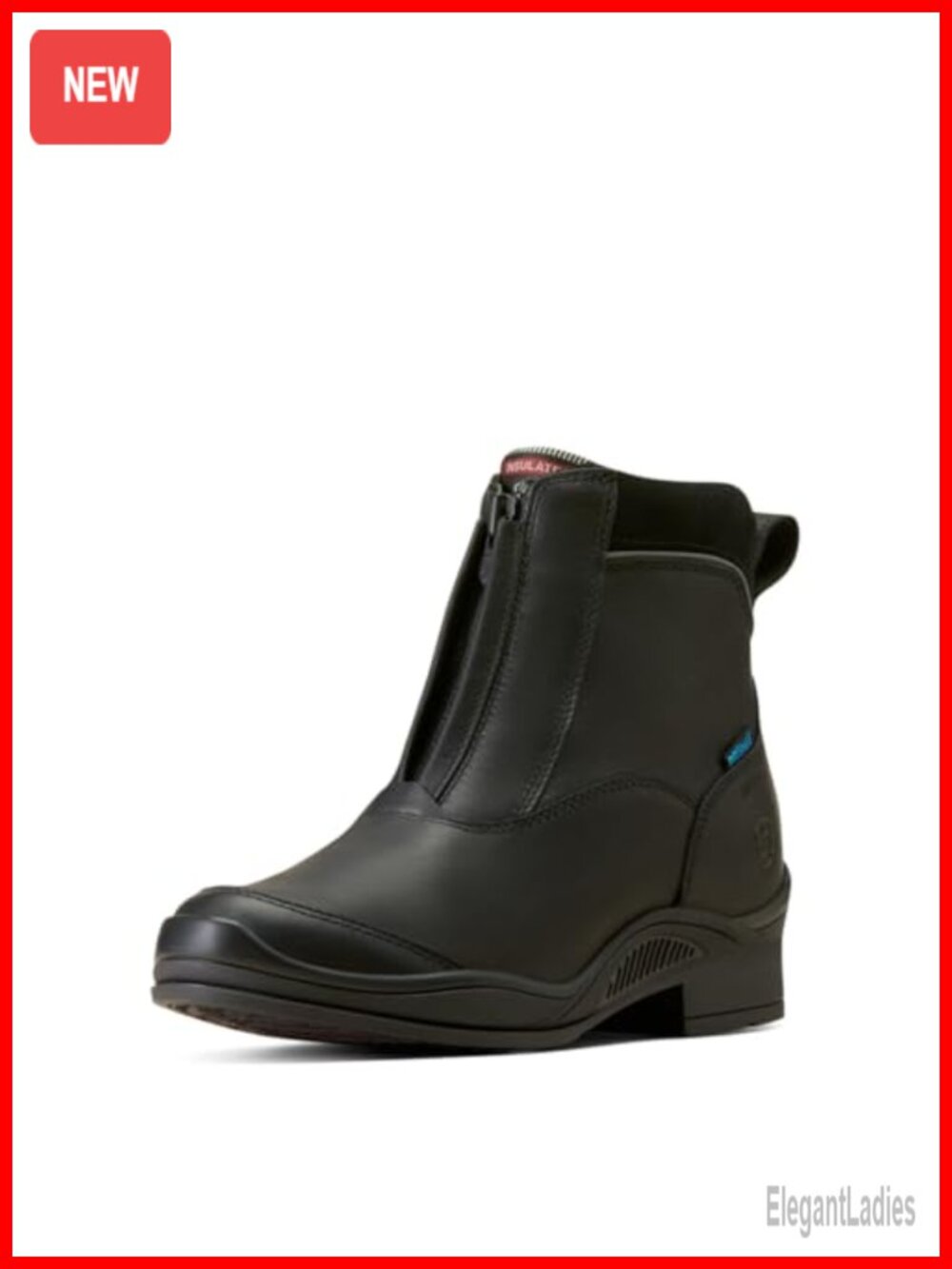 Waterproof Insulated Leather Paddock Boot with Zip Closure